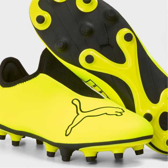 Детски футболни бутонки Puma Finesse Laceless Fg Football Boots Childrens Жълто/Черно Puma Finesse Laceless Fg Football Boots Childrens Жълто/Черно Детски футболни бутонки