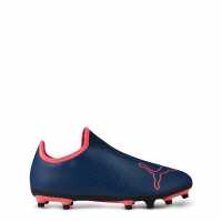 Puma Finesse Laceless Fg Football Boots Childrens Navy/Orchid Детски футболни бутонки
