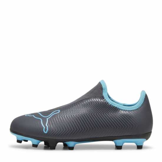Puma Finesse Laceless Fg Football Boots Childrens Grey/Aqua Детски футболни бутонки