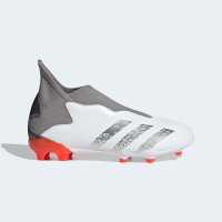 Adidas Predator Freak .3 Laceless Childrens Fg Football Boots White/SolarRed Детски футболни бутонки