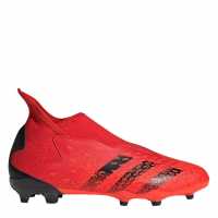 Adidas Predator Freak .3 Laceless Childrens Fg Football Boots Red/SolarRed Детски футболни бутонки