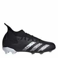 Adidas Predator .3 Childrens Fg Football Boots Black/Black Футболни стоножки