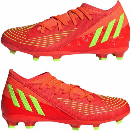 Adidas Predator .3 Childrens Fg Football Boots Red/Green/Blk Футболни стоножки