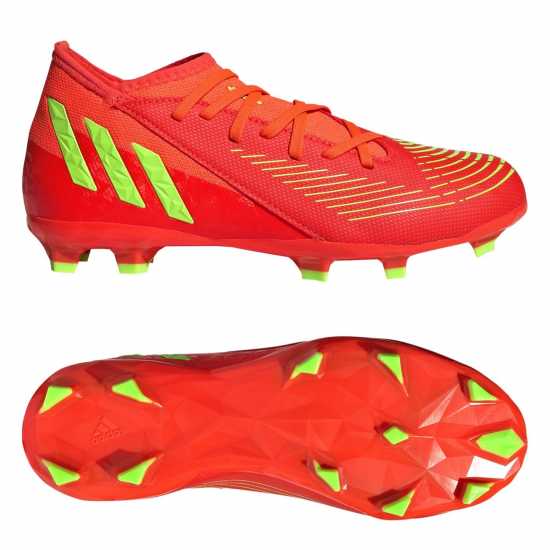 Adidas Predator .3 Childrens Fg Football Boots Red/Green/Blk Футболни стоножки