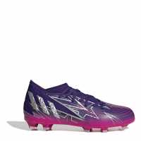Adidas Predator .3 Childrens Fg Football Boots Purple/Silver Футболни стоножки