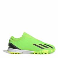 Adidas X .3 Laceless Childrens Fg Football Boots Green/Blk/Yell Детски футболни бутонки