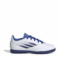Adidas Детски Маратонки Изкуствена Трева X .4 Childrens Astro Turf Trainers White/Blue Футболни стоножки