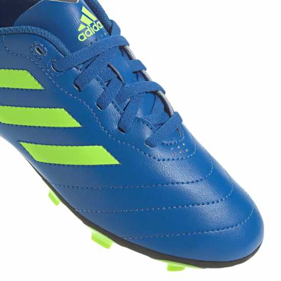 Adidas Детски Футболни Бутонки Goletto Viii Firm Ground Football Boots Kids Blue/Lemon Детски футболни бутонки
