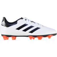 Adidas Goletto Firm Ground Football Boots Childrens White/Solar Red Детски футболни бутонки