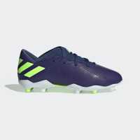 Adidas Nemeziz Messi 19.3 Childrens Fg Football Boots Indigo/Green Детски футболни бутонки