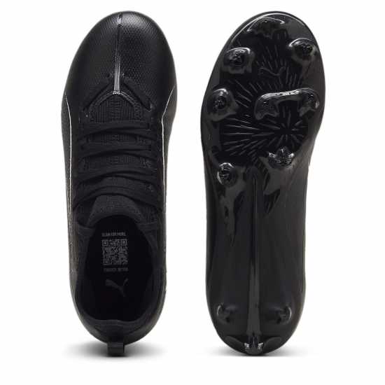 Puma Детски Футболни Бутонки Ultra Match Firm Ground Football Boots Juniors Черно/Бяло Детски футболни бутонки