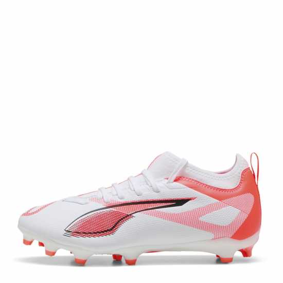 Puma Детски Футболни Бутонки Ultra Match Firm Ground Football Boots Juniors Бяло/Червено Детски футболни бутонки