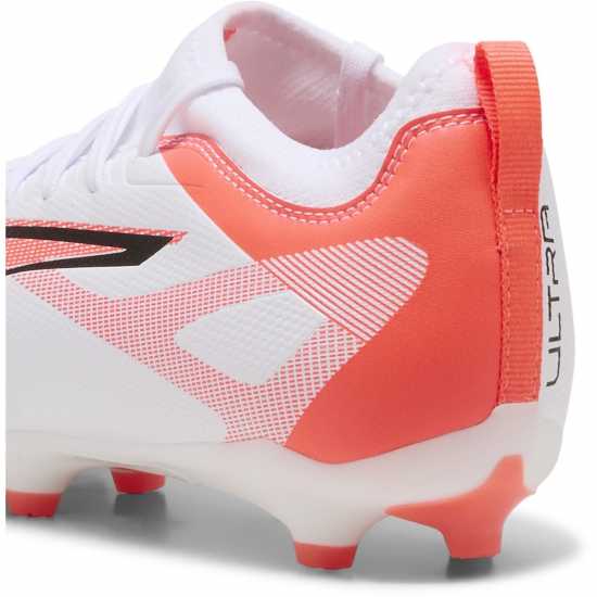 Puma Детски Футболни Бутонки Ultra Match Firm Ground Football Boots Juniors Бяло/Червено Детски футболни бутонки