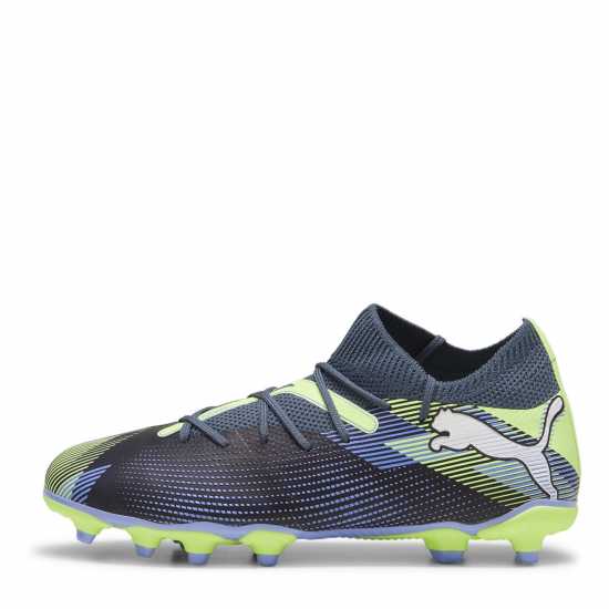 Детски футболни бутонки Puma Future 7 Match Rush Junior Firm Ground Football Boots Сиво/Бяло/Зелено Puma Future 7 Match Rush Junior Firm Ground Football Boots Сиво/Бяло/Зелено Детски футболни бутонки