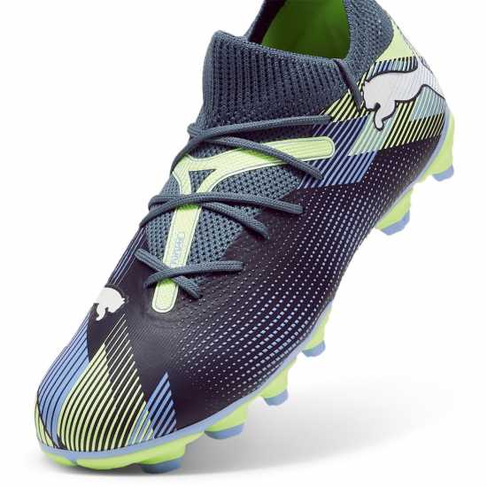 Детски футболни бутонки Puma Future 7 Match Rush Junior Firm Ground Football Boots Сиво/Бяло/Зелено Puma Future 7 Match Rush Junior Firm Ground Football Boots Сиво/Бяло/Зелено Детски футболни бутонки