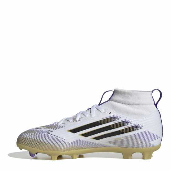 Adidas F50 League Juniors Firm Ground Football Boots Бяло/Черно/Злато Детски футболни бутонки