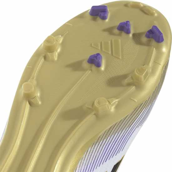 Adidas F50 League Juniors Firm Ground Football Boots Бяло/Черно/Злато Детски футболни бутонки