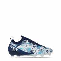 Sondico Blaze Junior Fg Football Boots Navy/White 