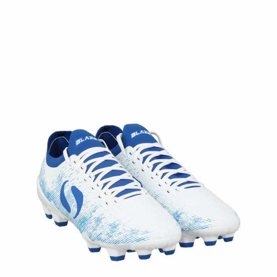 Sondico Blaze Junior Fg Football Boots White/Blue Детски футболни бутонки