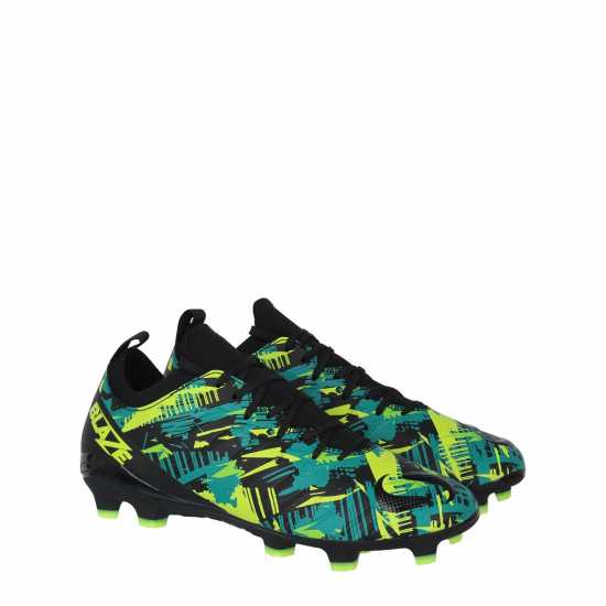 Sondico Blaze Junior Fg Football Boots Black/Green Детски футболни бутонки