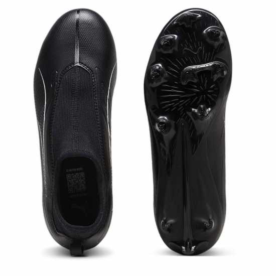 Puma Ultra Match+ Laceless Junior Firm Ground Football Boots Черно/Бяло 