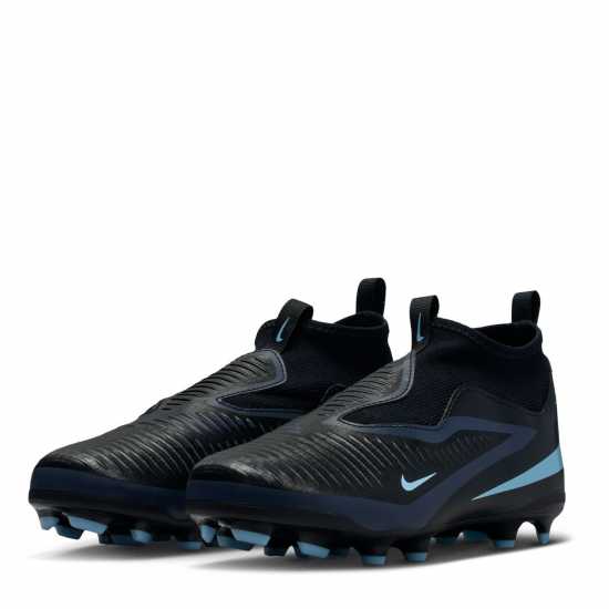 Nike Phantom 6 Academy High Juniors Firm Ground Football Boots Черно/Черно 