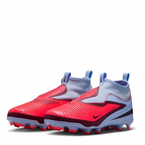 Nike Phantom 6 Academy High Juniors Firm Ground Football Boots Синьо/Лилаво 