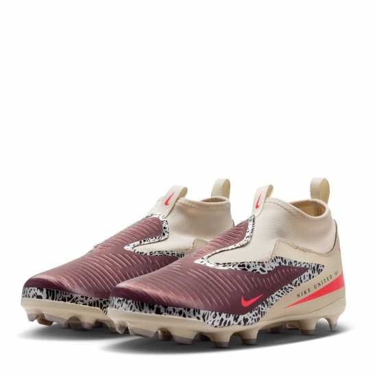 Nike Phantom 6 Academy High Juniors Firm Ground Football Boots Burgundy/Print Nike Phantom 6 Academy High Juniors Firm Ground Football Boots Burgundy/Print