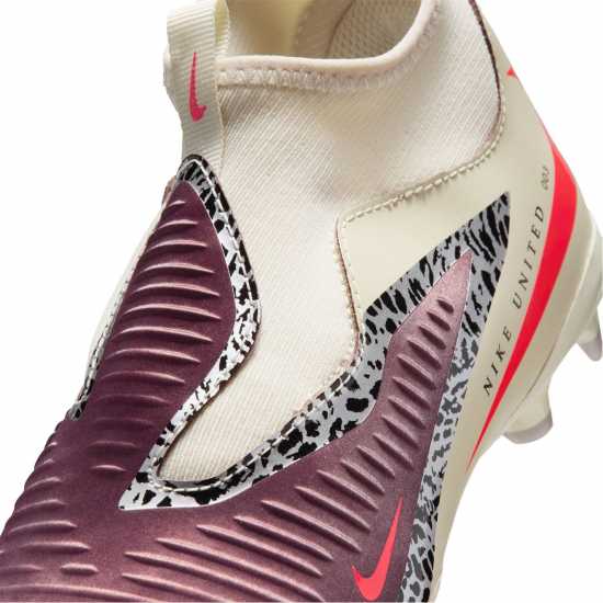 Nike Phantom 6 Academy High Juniors Firm Ground Football Boots Burgundy/Print Nike Phantom 6 Academy High Juniors Firm Ground Football Boots Burgundy/Print