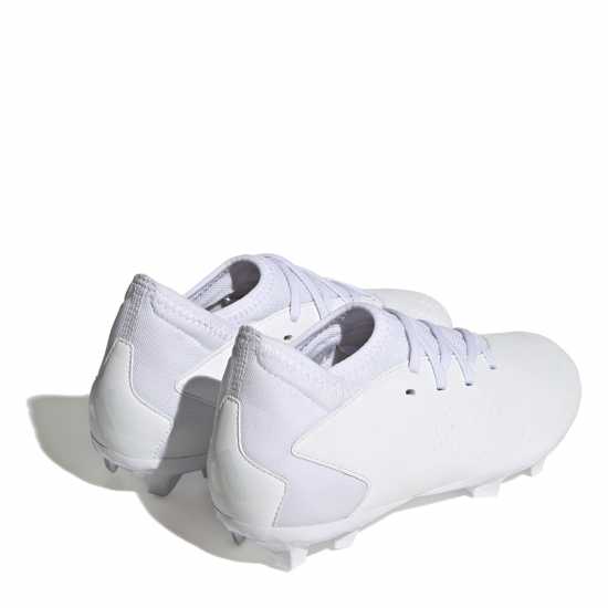 Adidas Predator Edge.3 Junior Firm Ground Football Boots White/White Футболни стоножки