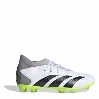 Adidas Predator Edge.3 Junior Firm Ground Football Boots Wht/Blk/Lemon Детски футболни бутонки
