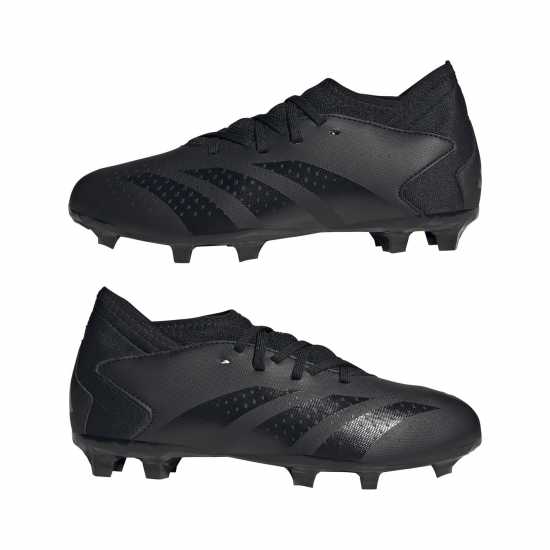 Adidas Predator Edge.3 Junior Firm Ground Football Boots Black/Black Футболни стоножки