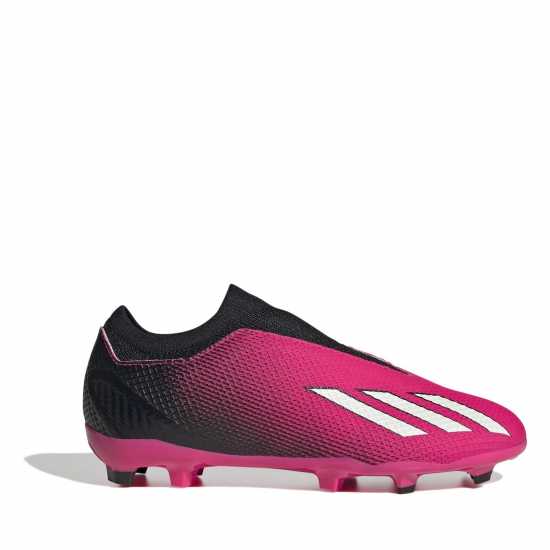 Adidas Детски Футболни Бутонки X. 3 Firm Ground Football Boots Juniors Pink/Black - Детски футболни бутонки