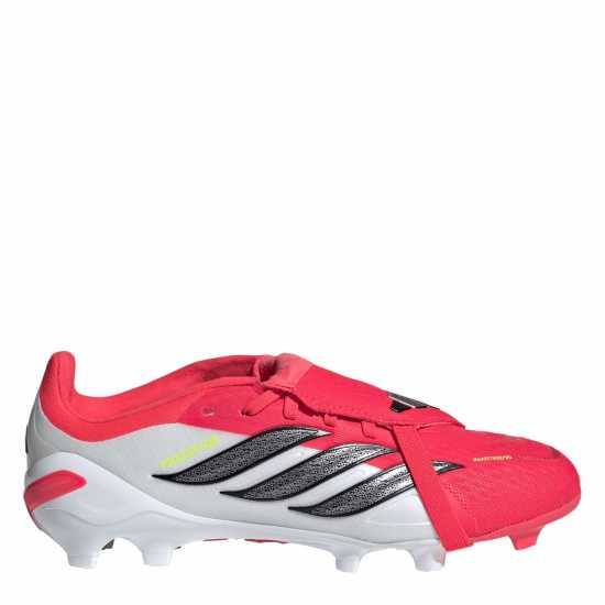 Adidas Детски Футболни Бутонки Predator Elite Fold Over Tongue Firm Ground Football Boots Juniors Red/Blk/White 