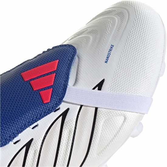 Adidas Детски Футболни Бутонки Predator Fold-Over Tongue League Firm Ground Football Boots Juniors White/Blue 