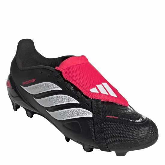 Adidas Детски Футболни Бутонки Predator Fold-Over Tongue League Firm Ground Football Boots Juniors Black/Red 