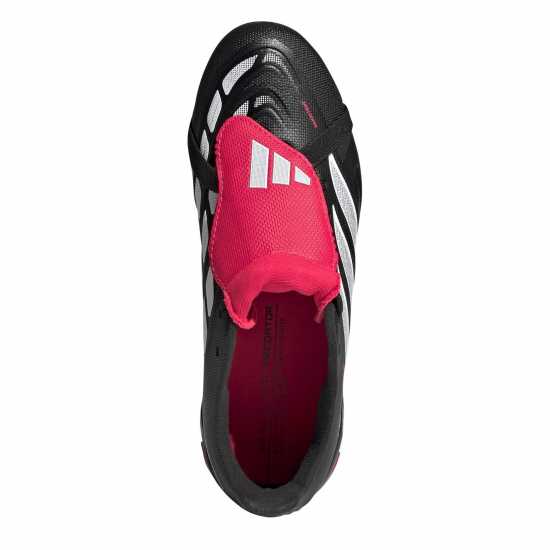Adidas Детски Футболни Бутонки Predator Fold-Over Tongue League Firm Ground Football Boots Juniors Black/Red 