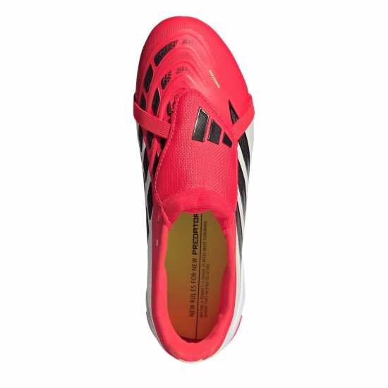 Adidas Детски Футболни Бутонки Predator Fold-Over Tongue Academy Firm Ground Football Boots Juniors Red/Blk/White 