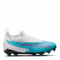 Nike Phantom Academy Gx Junior Firm Ground Football Boots Blue/Pink Детски футболни бутонки