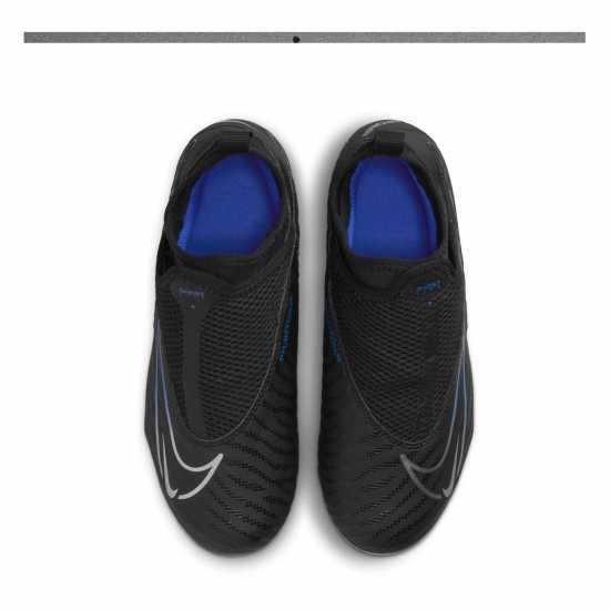Nike Phantom Academy Gx Junior Firm Ground Football Boots Black/Chrome - Детски футболни бутонки