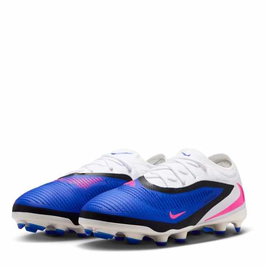 Nike Phantom 6 Pro Juniors Multi Ground Football Boots Blue/Wht/Pink 