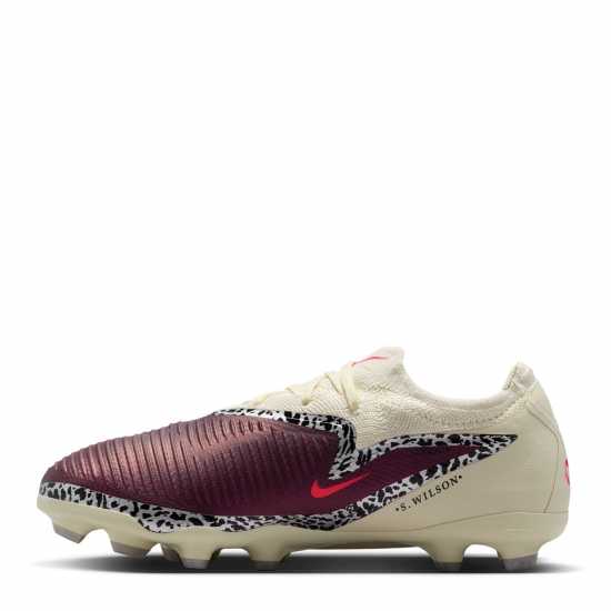 Nike Phantom 6 Pro Juniors Multi Ground Football Boots Burgundy/Print 