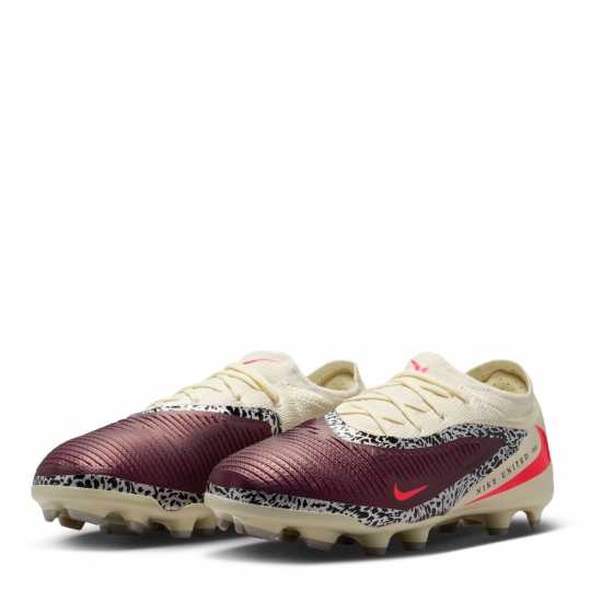 Nike Phantom 6 Pro Juniors Multi Ground Football Boots Burgundy/Print 