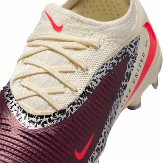 Nike Phantom 6 Pro Juniors Multi Ground Football Boots Burgundy/Print 