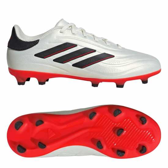 Adidas Copa Pure 2 League Juniors Firm Ground Football Boots Бяло/Черно/Червено 