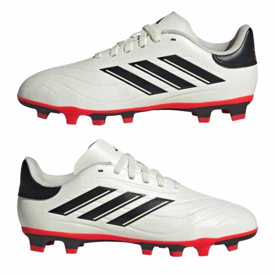 Adidas Copa Pure.4 Junior Firm Ground Football Boots White/Black/Red Детски футболни бутонки