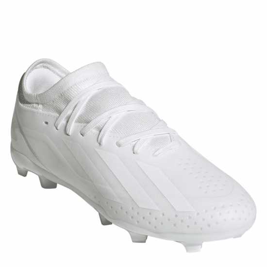 Детски футболни бутонки Adidas X Crazyfast League Junior Firm Ground Boots White/White Adidas X Crazyfast League Junior Firm Ground Boots White/White Детски футболни бутонки