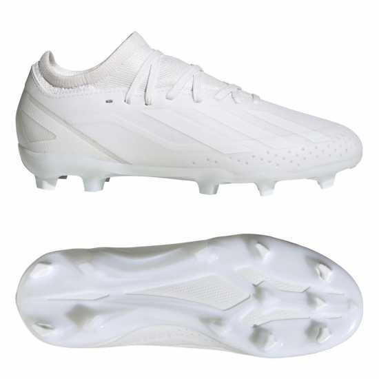 Детски футболни бутонки Adidas X Crazyfast League Junior Firm Ground Boots White/White Adidas X Crazyfast League Junior Firm Ground Boots White/White Детски футболни бутонки
