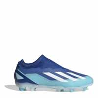 Adidas X .3 Laceless Junior Firm Ground Football Boots Blue/White Детски футболни бутонки