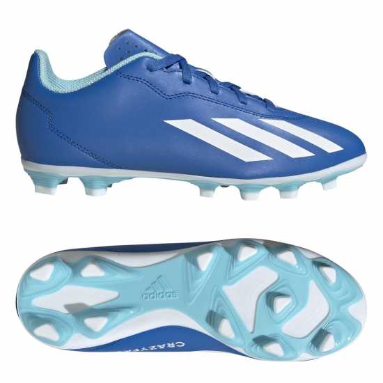 Adidas X Crazyfast Club Junior Flexible Firm Ground Football Boots Blue/White Детски футболни бутонки
